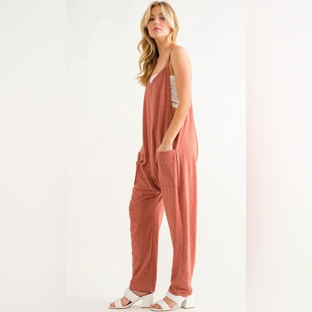 #232 Women's Rust Jumpsuit - Picture 2 of 2